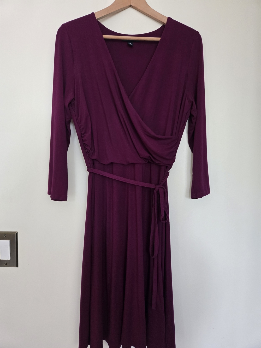 Lands' End Wrap Dress in Plum